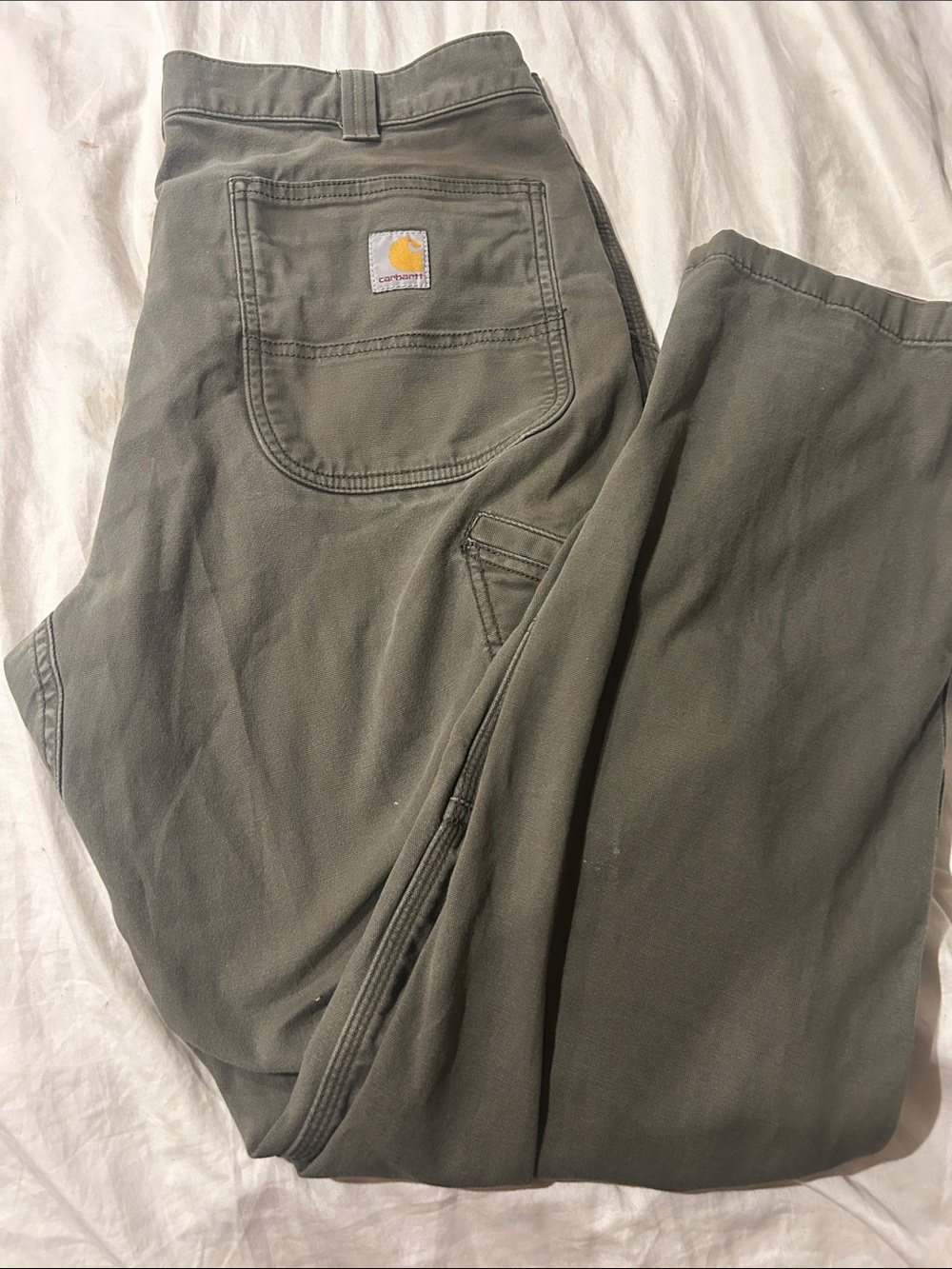 Carhartt Men’s Olive double knee Utility Cargo Pants
